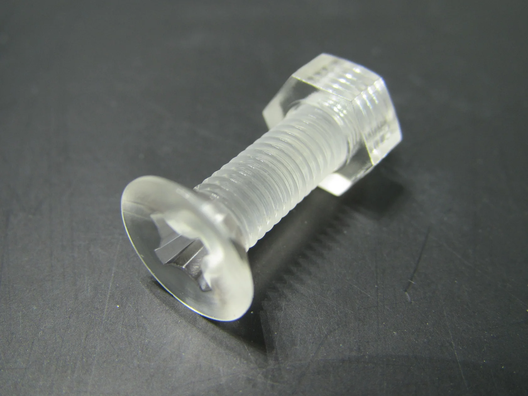 Clear Plastic Screws (Countersunk)