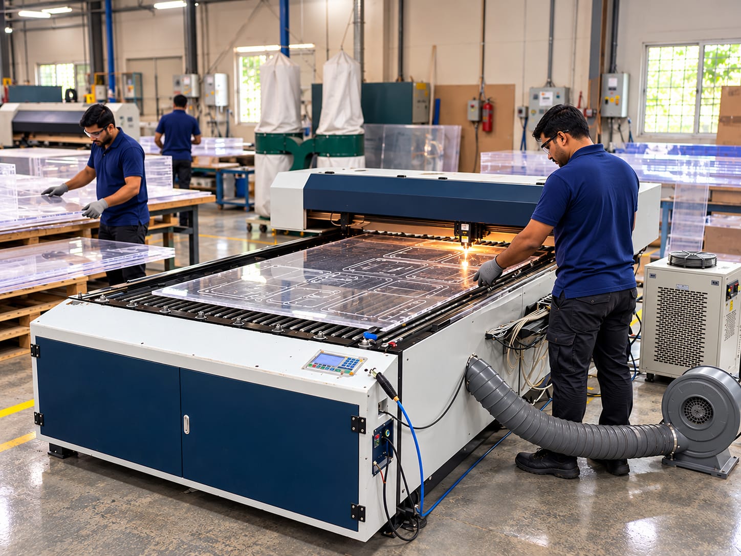 CO2 Laser Cutting Machine for Thick Acrylic Sheets & Blocks