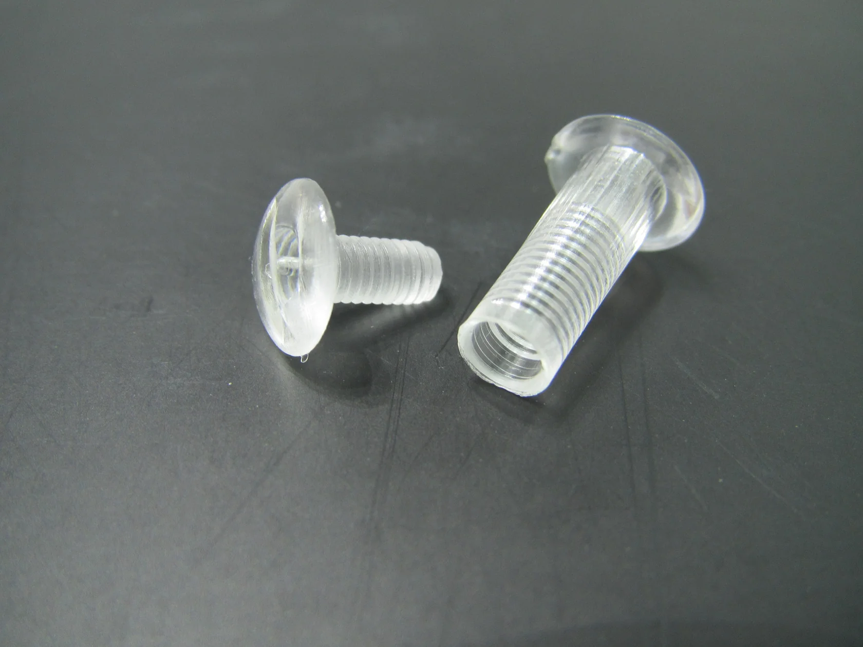 Clear Plastic Pin Screws (Male / Female)